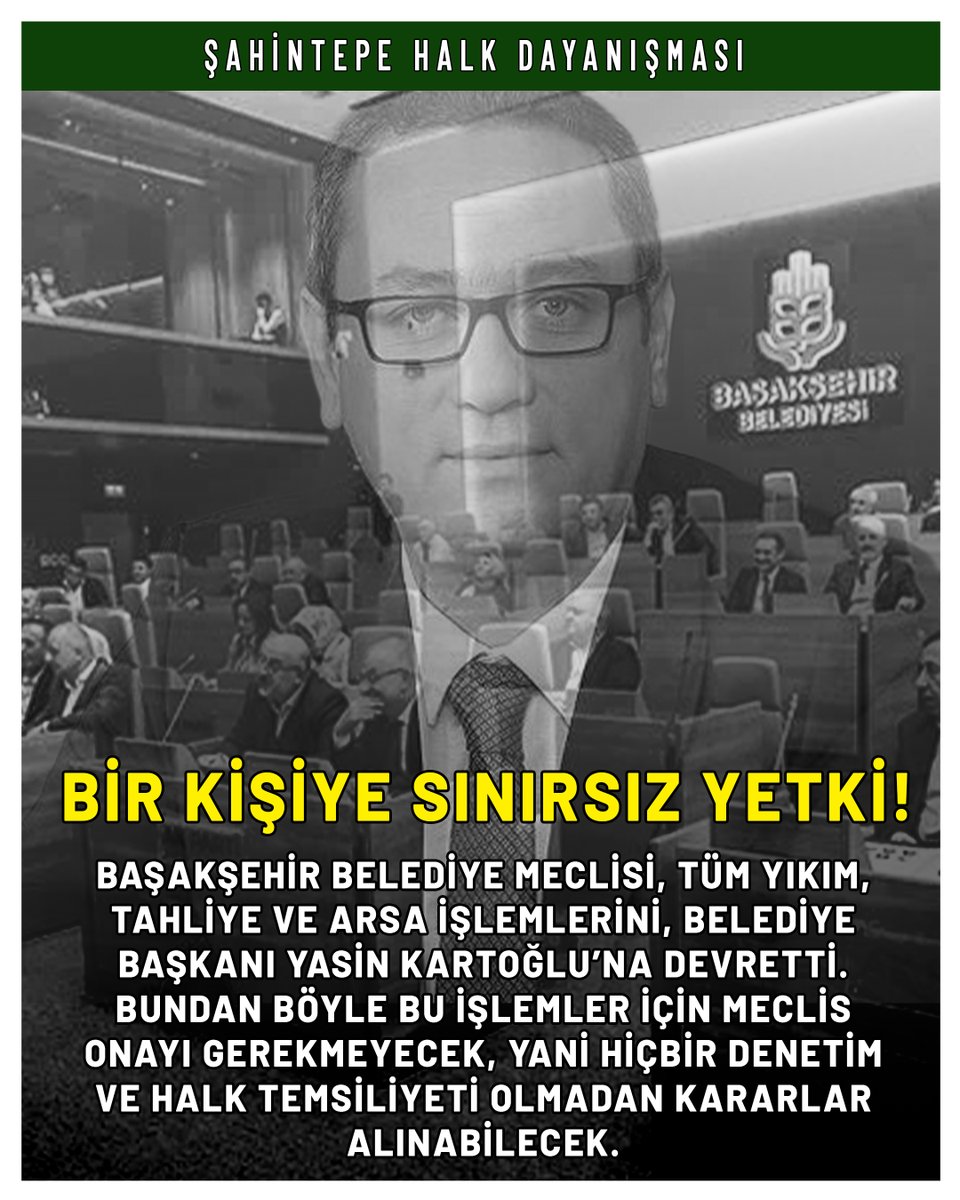 Başakşehir Belediye Meclisi’nin Haziran ayı oturumunda kabul edilen yeni kararla, Belediye Başkanı Yasin Kartoğlu’na 6306 sayılı yasa kapsamında rezerv yapı alanları, riskli alanlar ve riskli yapılarla ilgili tüm işlem ve protokolleri yürütme yetkisi devredilmiştir.
