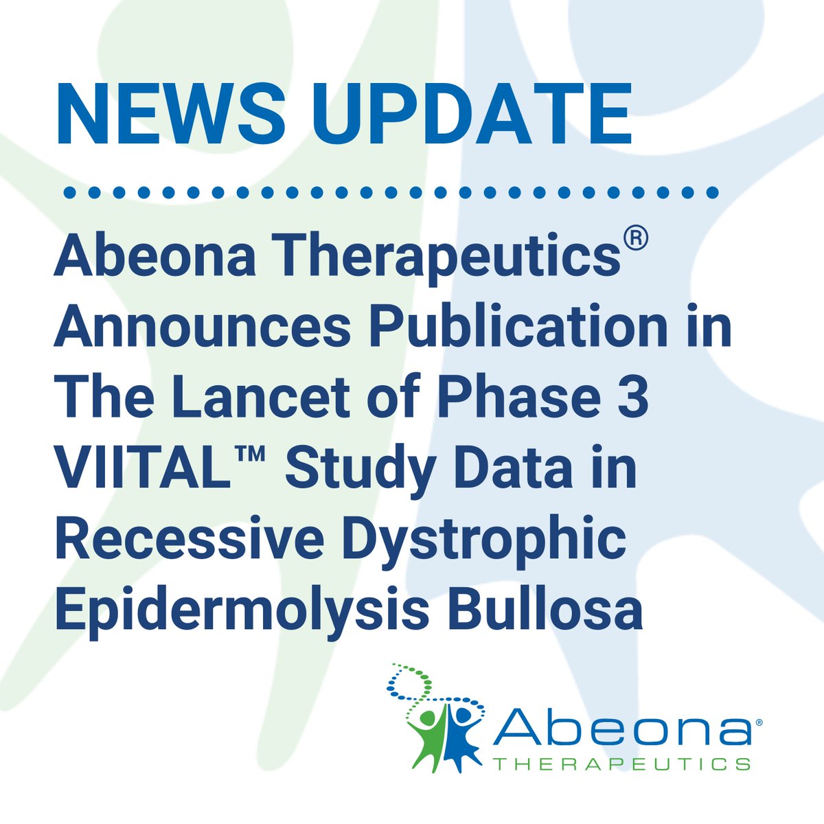 Today, <a href="/TheLancet/">The Lancet</a> published the results from our study evaluating the efficacy and safety of the first and only autologous cell-based gene therapy for the treatment of wounds in adults and pediatric patients with #RDEB. Read the article: bit.ly/3ZJUeau
#MedX