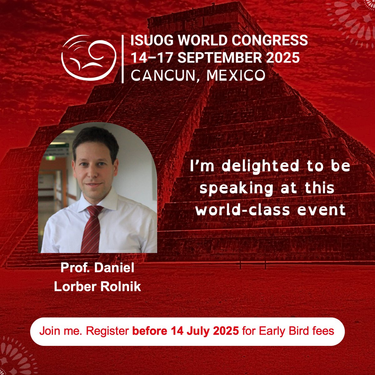 Delighted to be speaking at the <a href="/ISUOG/">ISUOG</a> World Congress in Cancun this year! 
Please join me and reach out to get a 10% discount.

isuog.org/events/isuog-w…