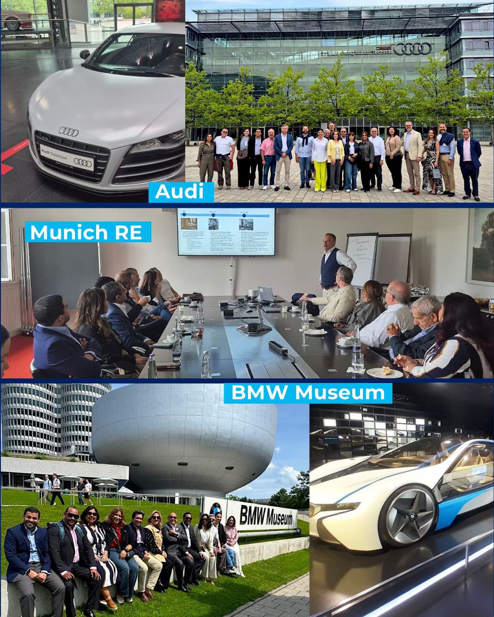 RDenAlemania's tweet image. 🇩🇴🇩🇪 En Múnich, la delegación dominicana —encabezada por @pujoljoseline y @ahkrepdom— se reunió con el Dr. Christian Breitenstein, visitó la feria #TransportLogistic y recorrió @munichre, @audi y @bmwwelt.
Claves: innovación, sostenibilidad y cooperación.
#SemanaDominicana2025