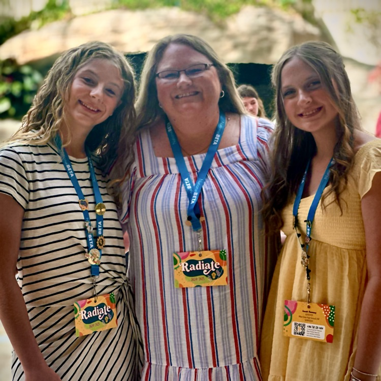 Congratulations to Jenah Ramsey (right), who finished 10th in the nation in Poetry, and Mallory Smith, who  finished 7th in the nation in Creative Writing, at the Beta National Convention in Orlando, Fla! This is the first year of Beta Club, sponsored Holly Shaw, at West Side.