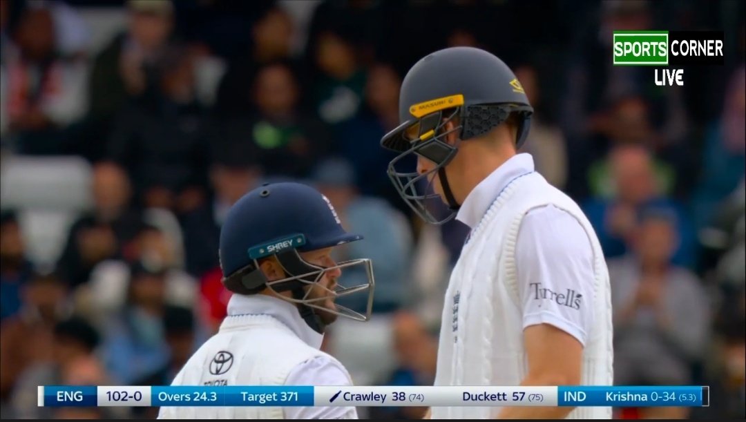 1️⃣0️⃣0️⃣* 
Partnership done
Game on hai 😎 
#ENGvIND