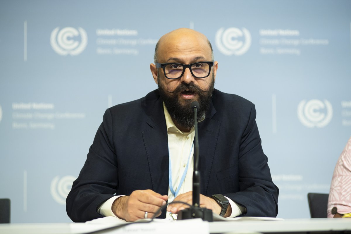 Loss and Damage Collaboration (L&DC) (@lossanddamage) on Twitter photo 1/3. “The 1.5°C limit is not a symbolic benchmark. It is the legal goal of the #ParisAgreement. The 1.5°C goal was established to avoid the most dangerous impacts of the #ClimateCrisis.” <a href="/drfahadsaeed/">Fahad Saeed</a> of <a href="/CA_Latest/">Climate Analytics</a> at the #JuneClimateMeetings. 1/3. “The 1.5°C limit is not a symbolic benchmark. It is the legal goal of the #ParisAgreement. The 1.5°C goal was established to avoid the most dangerous impacts of the #ClimateCrisis.” <a href="/drfahadsaeed/">Fahad Saeed</a> of <a href="/CA_Latest/">Climate Analytics</a> at the #JuneClimateMeetings.