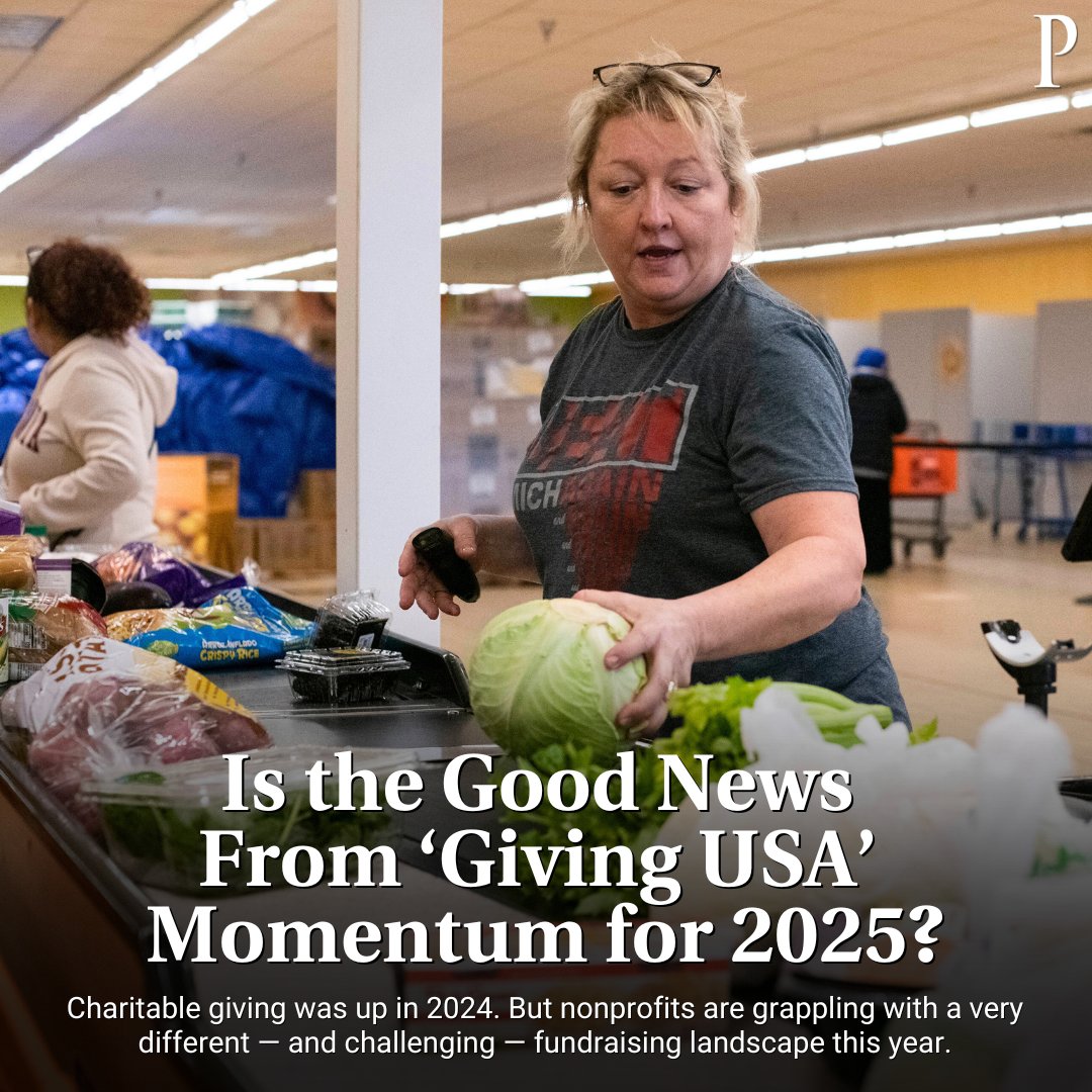 The Chronicle of Philanthropy (@philanthropy) on Twitter photo Giving to nonprofits increased in 2024, according to <a href="/GivingUSA/">GivingUSA Foundation</a>. But that's small comfort to nonprofits facing federal cuts, increased demand, layoffs, and giving stalled by uncertainty in 2025.
phlnthrp.com/4kYWnYy Giving to nonprofits increased in 2024, according to <a href="/GivingUSA/">GivingUSA Foundation</a>. But that's small comfort to nonprofits facing federal cuts, increased demand, layoffs, and giving stalled by uncertainty in 2025.
phlnthrp.com/4kYWnYy
