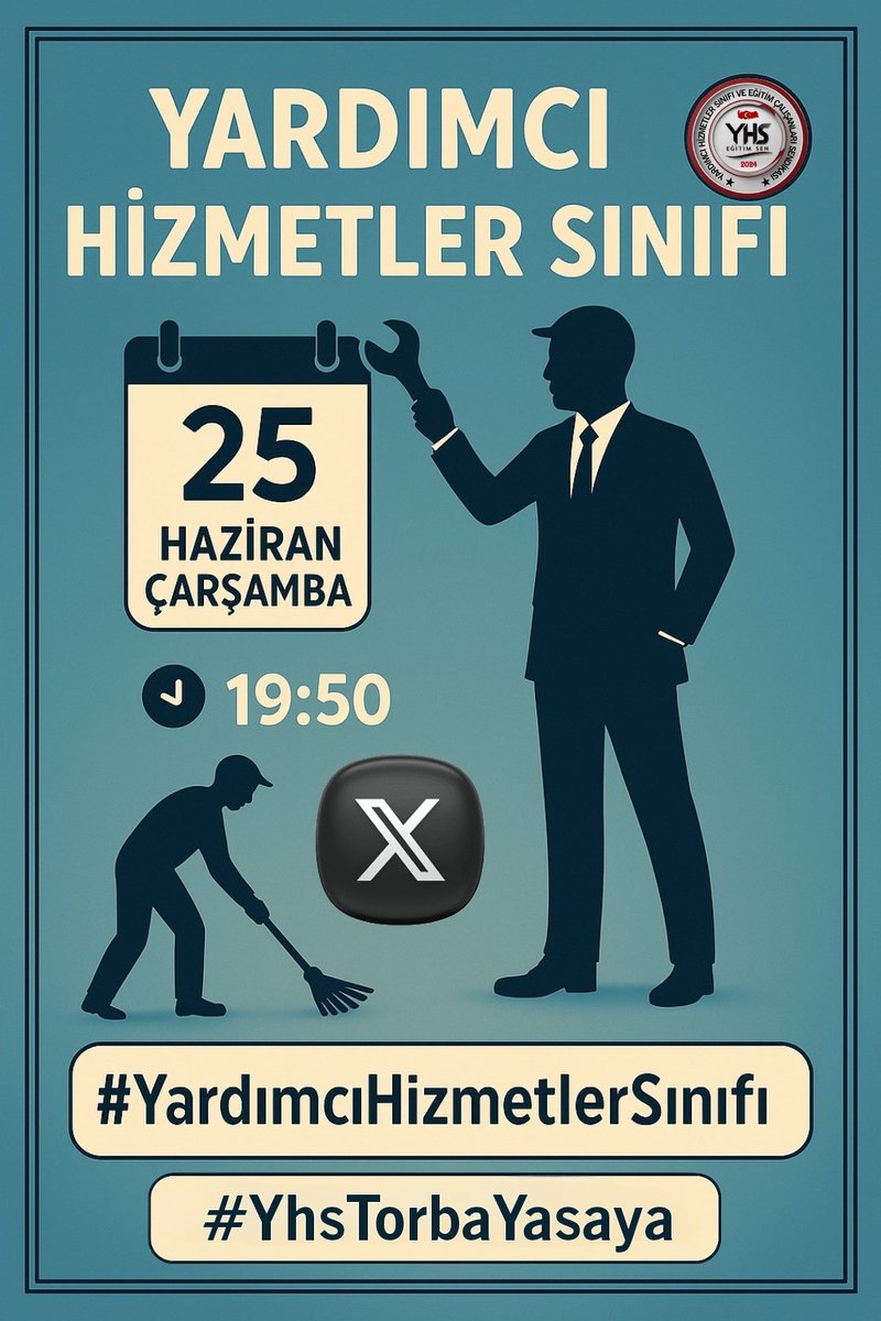 Yardımcı Hizmetler Sınıfı Platformu (@yhsplatform) on Twitter photo 25 Haziran Carşamba günü saat 19 :50 'de #YardımcıHizmetlerSınıfı X gündem etkinliği yapılacaktır ilk twit <a href="/yhsplatform/">Yardımcı Hizmetler Sınıfı Platformu</a> hesabından başlatılacaktır katılım sağlamanızı rica ederiz
#YhsTorbaYasaya
<a href="/yhsegitimsen/">Yardımcı Hizmetler Sınıfı Eğitim Sendikası</a> <a href="/YhsPlatformu/">Yardımcı Hizmetler Sınıfı Platformu</a> <a href="/YhsBuroSen/">Yardımcı Hizmetler Sınıfı Büro Sendikası</a> <a href="/yardimcihizmet1/">Yardımcı Hizmetler Sınıfı DERNEĞİ</a> 25 Haziran Carşamba günü saat 19 :50 'de #YardımcıHizmetlerSınıfı X gündem etkinliği yapılacaktır ilk twit <a href="/yhsplatform/">Yardımcı Hizmetler Sınıfı Platformu</a> hesabından başlatılacaktır katılım sağlamanızı rica ederiz
#YhsTorbaYasaya
<a href="/yhsegitimsen/">Yardımcı Hizmetler Sınıfı Eğitim Sendikası</a> <a href="/YhsPlatformu/">Yardımcı Hizmetler Sınıfı Platformu</a> <a href="/YhsBuroSen/">Yardımcı Hizmetler Sınıfı Büro Sendikası</a> <a href="/yardimcihizmet1/">Yardımcı Hizmetler Sınıfı DERNEĞİ</a>