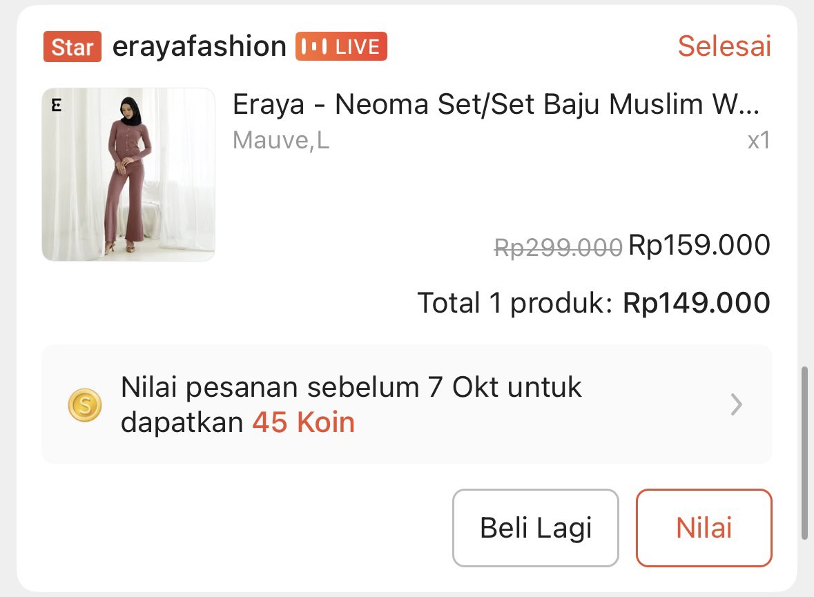 Hiii aku mau jualin baju yg baru aku pake 1x ini, ada yg mau gaaa kira2? Aku ga pede ternyata pakenya🤣. Biar ga menuh2in lemarikuuu ayo dibelii😚

Harga beli tertera di bawah ya, aku jual 85k aja biar cepet lakuu