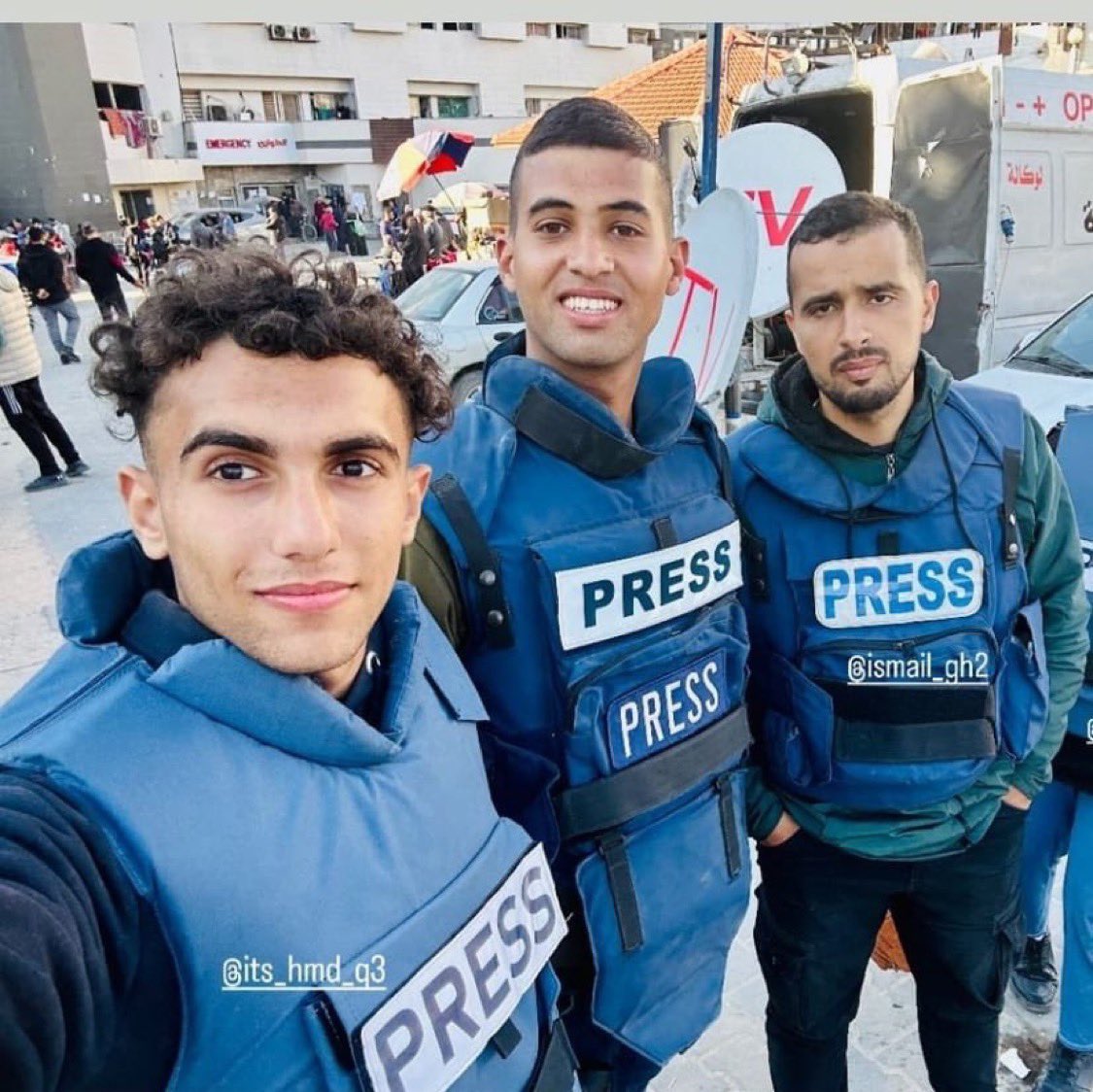 Estos jóvenes periodistas palestinos han sido asesinados en Gaza por #Israel
!Qué su nombre no se borre de la Historia!

- Hassan Hamad (19)
- Hossam Shabat (23)
- Ismael Al-Ghoul (27)

#FreePalestine #GazaGenocide‌ 
#Israel #ısraelTerroristState