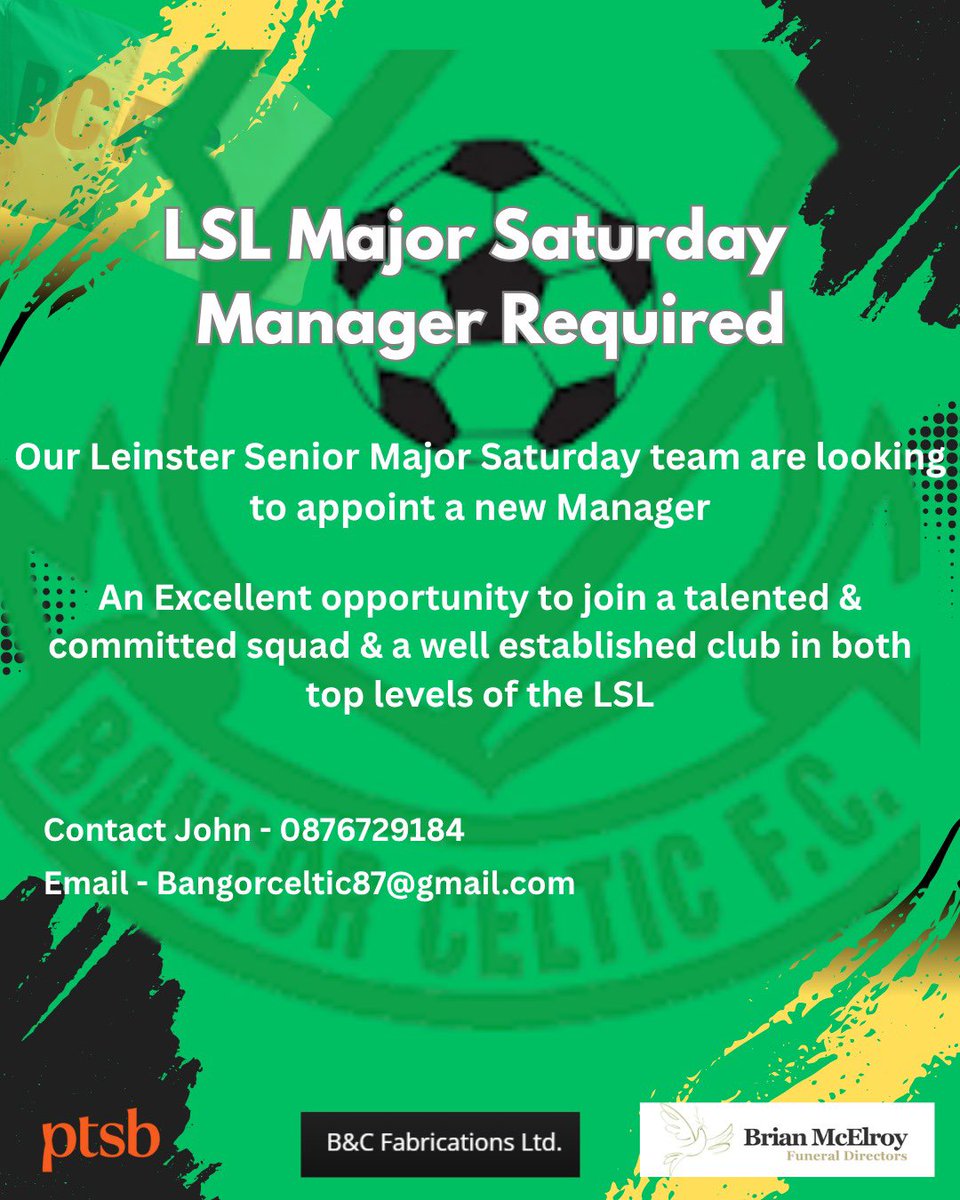 ❗️LSL Major Saturday Manager required❗️

  Get in touch through DMs or Mobile if any interest