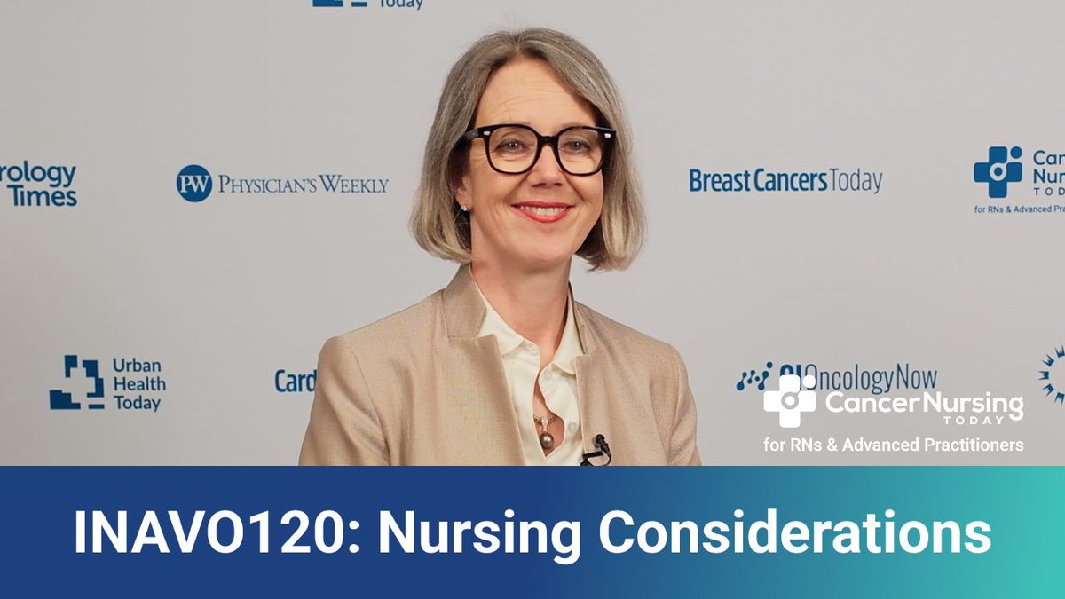 Cancer Nursing Today (@cancer_nurses) on Twitter photo 📺 In this interview, <a href="/LoiblSibylle/">Sibylle Loibl</a> of the German Breast Group speaks about the critical role nurses play in optimizing breast cancer treatment.
➡️ Learn how nurses can facilitate patient connections and mitigate medication side effects in this setting: buff.ly/MPef2Gw 📺 In this interview, <a href="/LoiblSibylle/">Sibylle Loibl</a> of the German Breast Group speaks about the critical role nurses play in optimizing breast cancer treatment.
➡️ Learn how nurses can facilitate patient connections and mitigate medication side effects in this setting: buff.ly/MPef2Gw