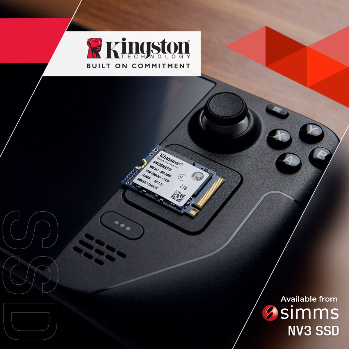 Kingston just launched a new 2230 form factor in its NV3 SSD range. Available in 500GB, 1TB, and 2TB capacities, these make the perfect upgrade for thin laptops, ultra-small PCs, and handheld gaming devices.

Contact your Simms for a quote today! bit.ly/3HWPLv2