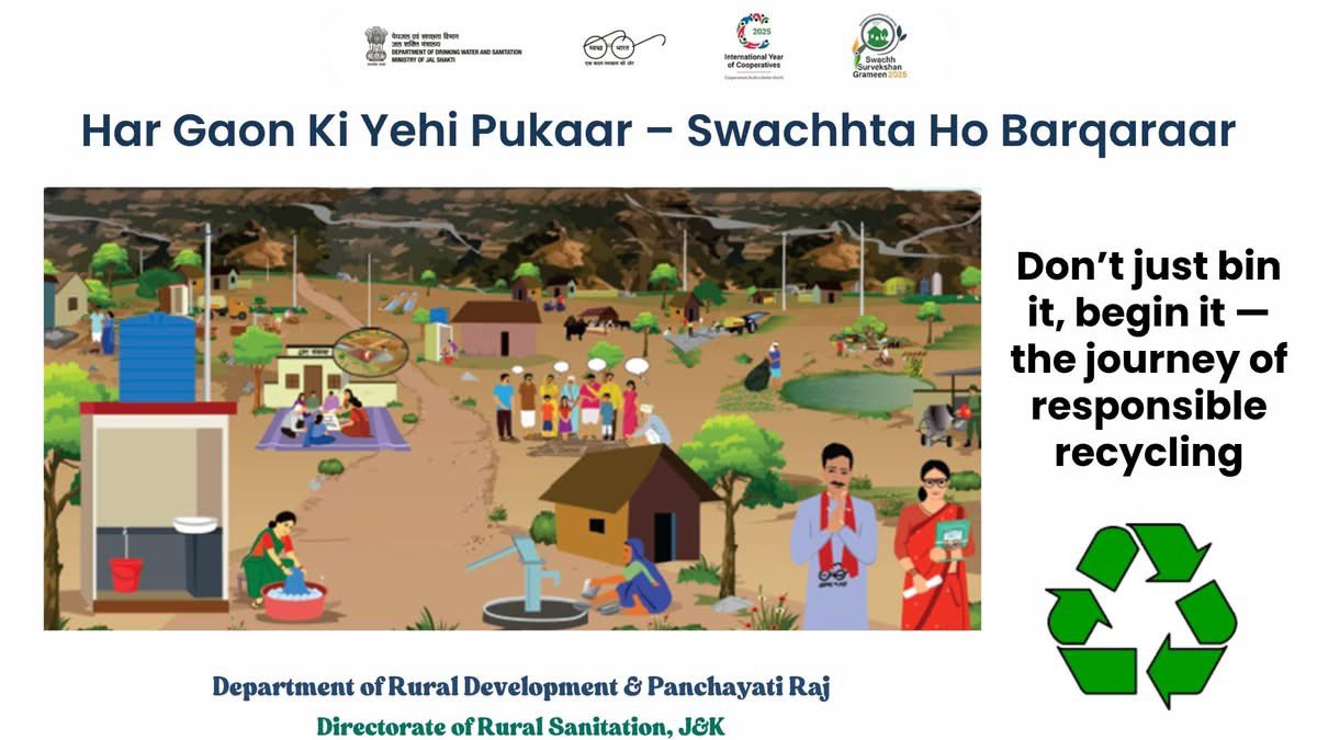mission_sbm's tweet photo. #SwachhSurvekshanGrameen Is Here.
J&amp;K
@swachhbharat @MoRD_GoI @CRPaatil @OfficeOfLGJandK https://t.co/EX2xG3OF5o