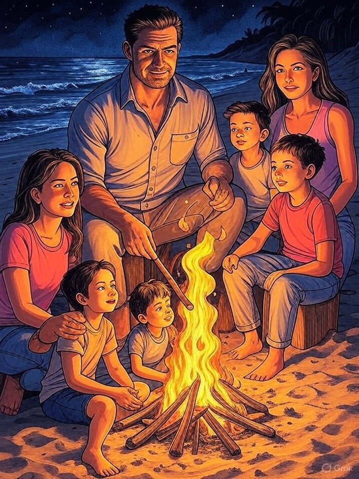 DinamicDatAI's tweet photo. Probando Grok3

Pulsar el botoncito de Grok > Generar imagen > Escribir prompt informal: 

imagen de la noche de san juan en la playa dibujada al estilo de un comic de DC. https://t.co/HOmyPltTjx