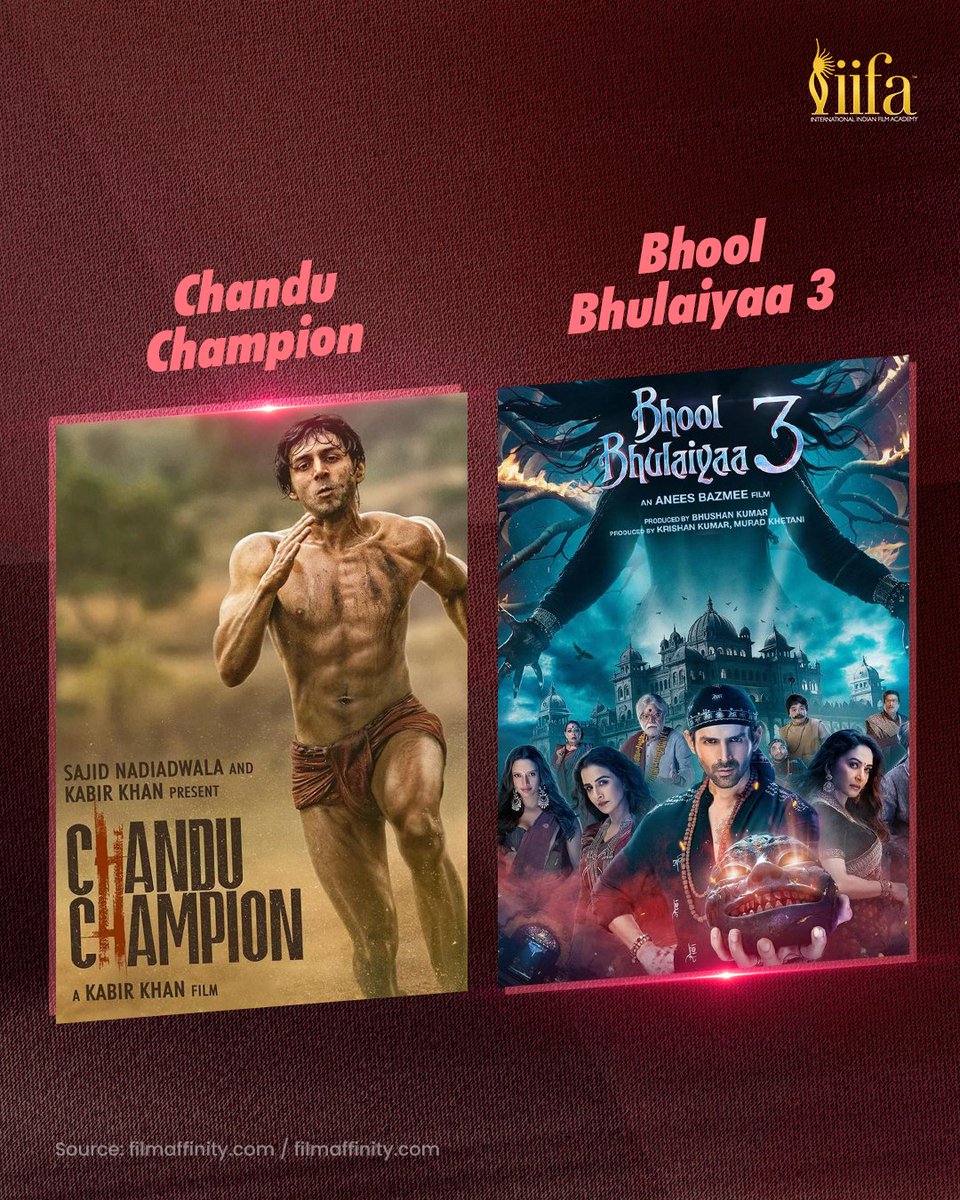 IIFA's tweet photo. From charm to comedy, Kartik Aaryan’s movies have it all! Check out this ultimate watchlist and tell us in the comments which one you’re watching tonight!

#IIFA https://t.co/9zZCq8khQV