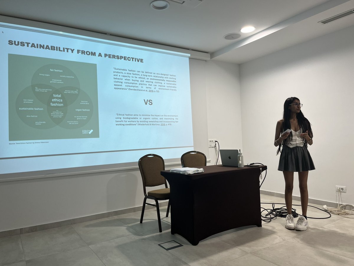 PowerOfPrestige's tweet image. Nupur Gill presenting Prestige, Consumerism, and the Invisibility of UK Machinists in the Global Fashion Supply Chain. #PoP25 #Conference #Split #Croatia