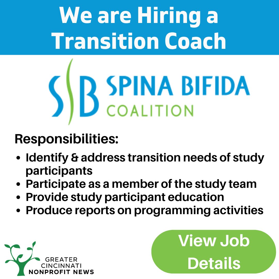 Spina Bifida Coalition is hiring a part-time Transition Coach. Learn more and apply here: gcnonprofitnews.com/find-a-job/lis…