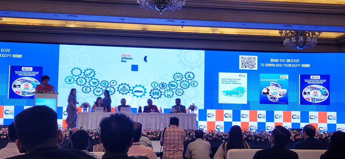 Privileged to attend EXIM Bank's Trade Conclave in Delhi. Happy to note what Hon'ble Finance Minister said: 5Ts are reshaping India's trade: 1. Transport and logistics, 2. Targeted support to MSMEs, 3. Trade finance access, 4. Trade cluster development, and 5. Trade agreement. 🙏