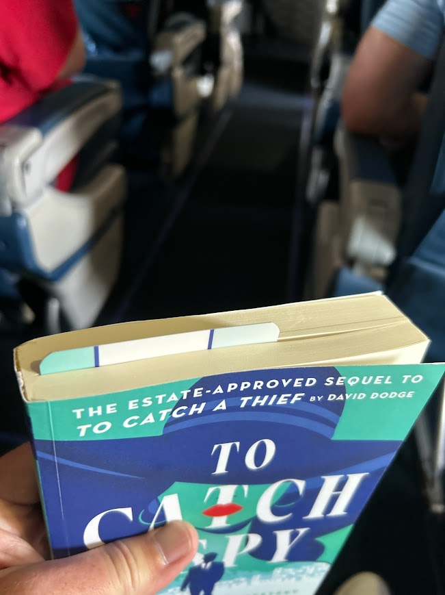 On a flight from Jackson, MS (<a href="/OleMiss/">Ole Miss</a>). 

BTW, best thing I've ever eaten was in Jackson, MS! 

If you want the best thing you'll ever read, try this...amazon.com/Catch-Spy-Mark…