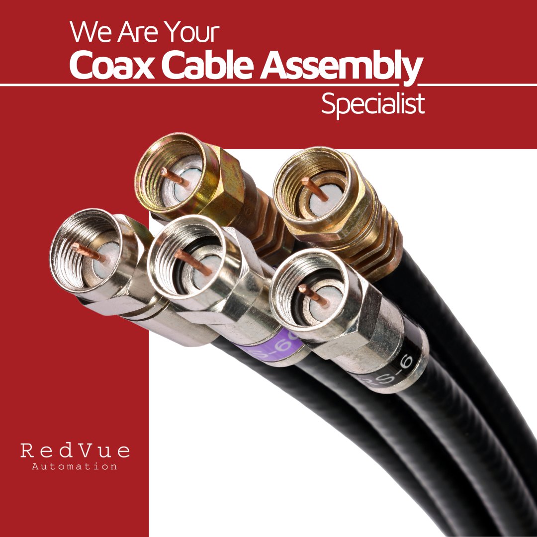 RedvueLtd's tweet photo. Find the perfect #coaxial #cableassembly for your project from our extensive selection, featuring BNC, N-Type and more. 

With competitive pricing, you get the quality and reliability your project demands, all with on time delivery. 💪

Find out more: https://t.co/l0hYD4fPC9 https://t.co/45kNYeUjA5