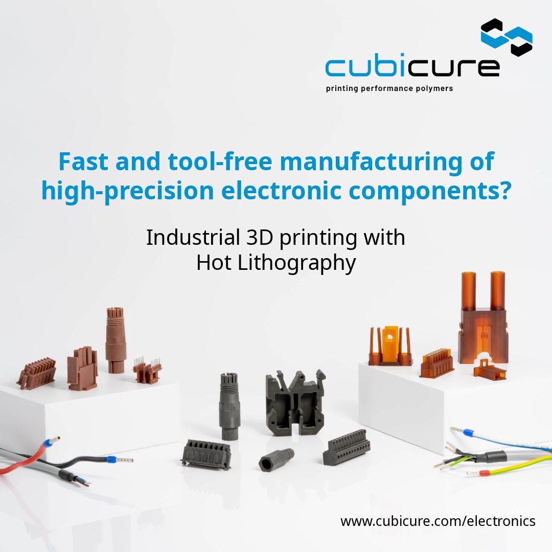 Looking to manufacture high-precision electronic components quickly and without tooling? Industrial 3D printing with Hot Lithography makes it possible!

Check out real-world use cases from the electronics industry: cubicure.com/electronics