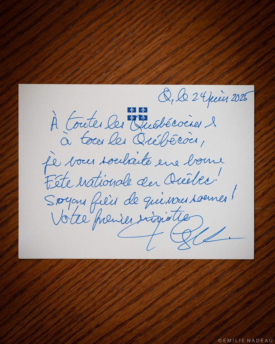 Aujourd’hui, c’est l’occasion de se rappeler tout ce qu’on a accompli comme peuple. Notre histoire est exceptionnelle. Malgré les vents contraires, on a réussi à bâtir une société moderne, fière et bien ancrée en Amérique du Nord.

Le Québec est reconnu partout dans le monde