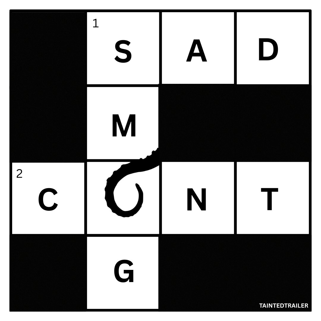 taintedtrailer's tweet image. TWO ACROSS
He wasn't an #enigma,
He was barely a riddle.
Just a simple puzzle,
Half a crossword clue,
Not even cryptic.
#vss365