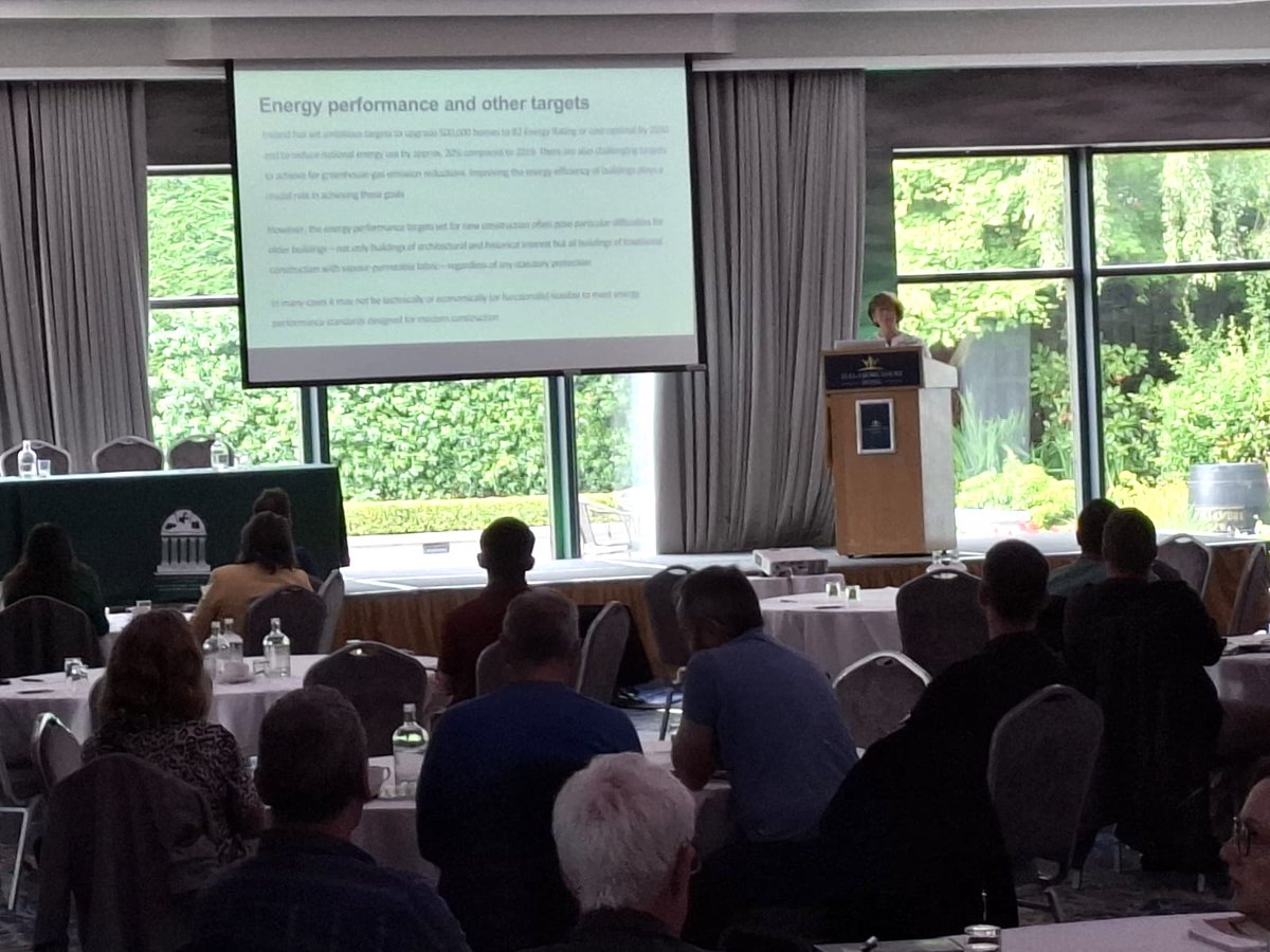 NBCOIreland's tweet image. Jacqui Donnelly, National Built Heritage Service- delivering a presentation on Improving Energy Efficiency in Traditional Buildings 🎙️
#CPDday