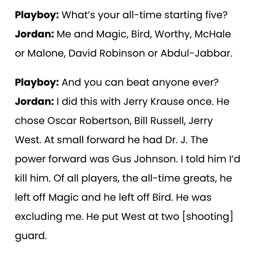 TheJordanTruth's tweet image. 1992: Michael Jordan says his starting V kills Jerry Krause’s