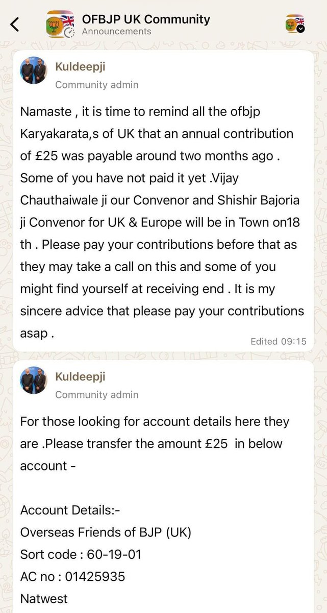 insanereddy4's tweet image. Hello @BJP4India @JPNadda @AmitShahOffice Is Kuldeep’s £25 collection from UK NRIs for @vijai63’s visit authorized? FCRA may deem this illegal. Investigate &amp;amp; ensure transparency!
 #BJP #TransparencyMatter