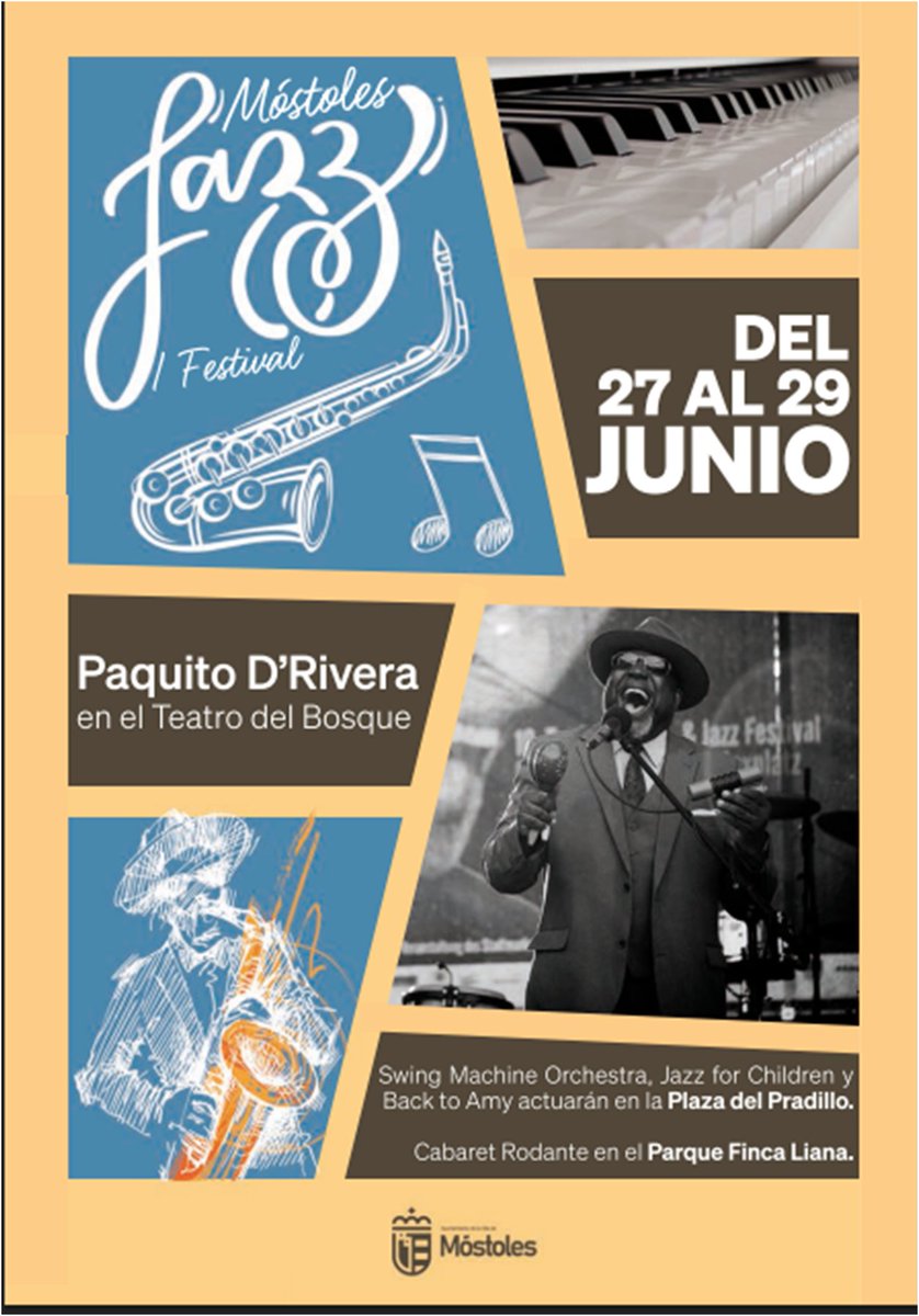 EscenaMostoles's tweet photo. Festival de Jazz Móstoles
📷 27, 28 y 29 de junio
- Viernes 27 de junio 20:00 horas Marching Band desde avenida del Dos de Mayo hasta Pradillo; 22.00 horas Concierto de Swing en Pradillo. https://t.co/wA0JxAqT2e
