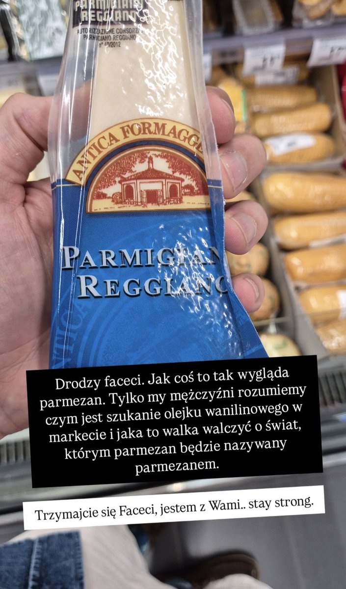 tomaszsamolyk's tweet image. CIERPIENIE MILIONÓW FACETÓW, O KTÓRYM SIĘ NIE MÓWI

Dzisiaj, słuchajcie, byłem w markecie zrobić zakupy. Na liście: „parmezan”. Szukam – i nic. Widzę pięćdziesiąt sześć serów o różnych nazwach. Żona nie odbiera, więc gadam z Chatem GPT. I okazuje się, że „ser parmezan” to się…