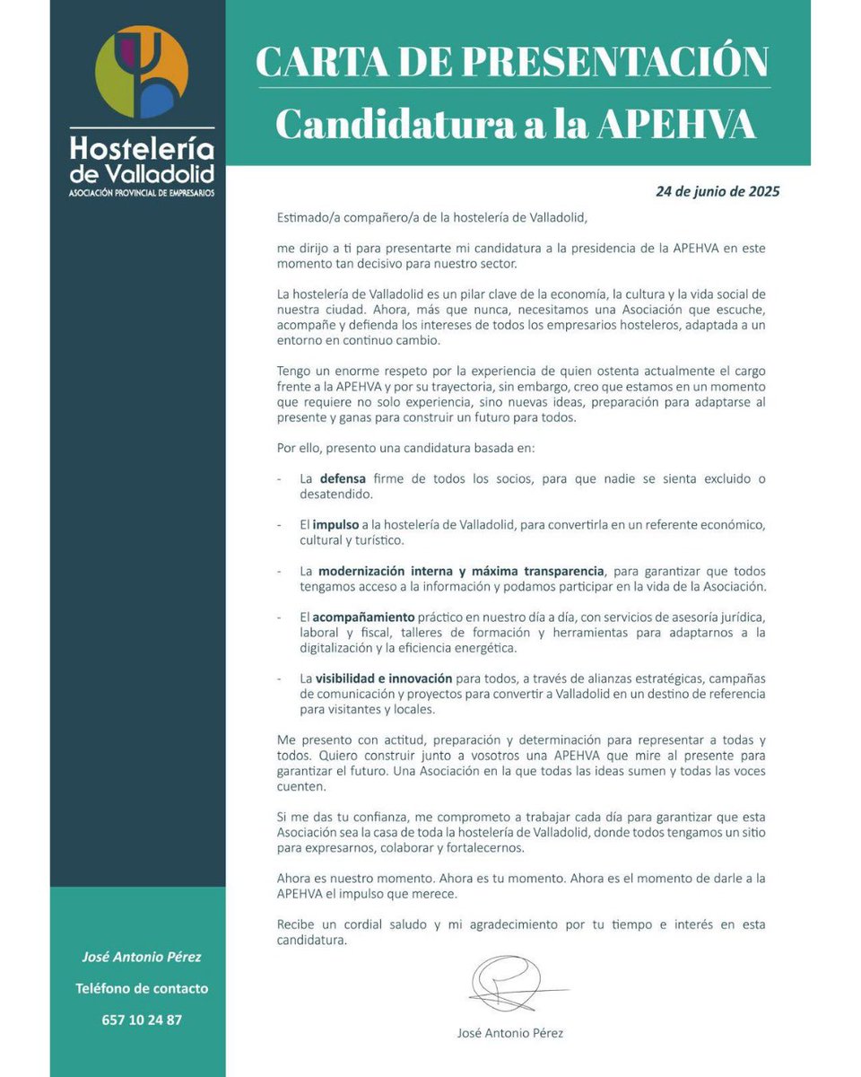 “Construyamos juntos una APEHVA donde todos tengamos voz. Porque esta Asociación somos todos.”