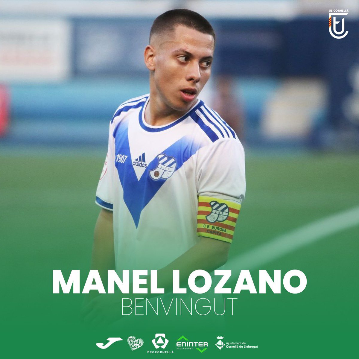 🆕 𝗙𝗜𝗧𝗫𝗔𝗧𝗚𝗘 𝟮𝟬𝟮𝟱 • 𝟮𝟬𝟮𝟲 🚨

✍🏻 El lateral dret Manel Lozano s’incorpora a la #UECornellà. Quart fitxatge del nou projecte! 

🟢 Benvingut, <a href="/manelochio/">Manel Lozano</a>! 

🔗 uecornella.cat/ca/manel-lozan…

#CornellàSomTots #Ambelverdalcor 💚