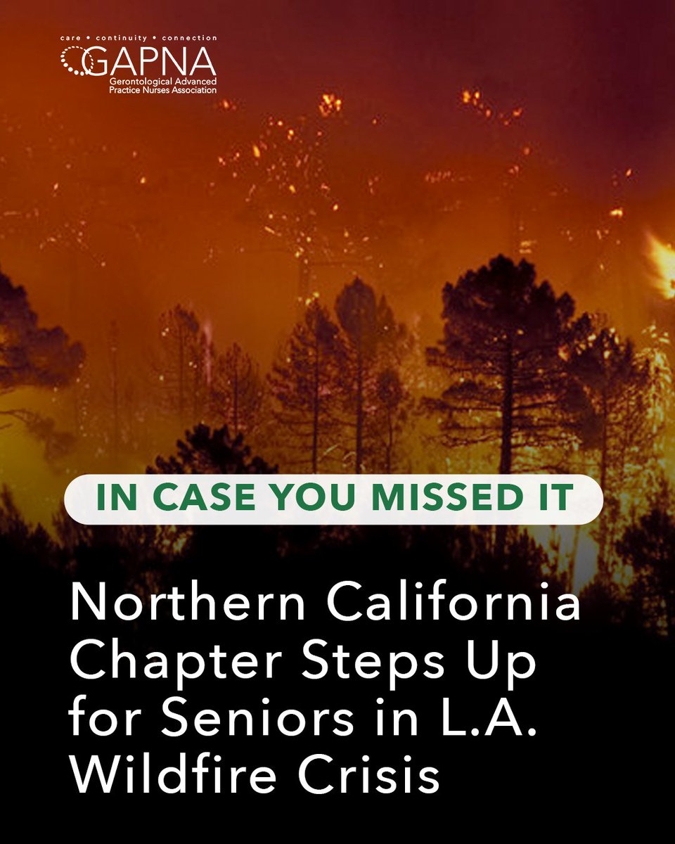 ICYMI | Earlier this year, the L.A. Wildfires tore through Southern California, leaving communities in turmoil. Among those most affected were older adults, so GAPNA's Northern California Chapter stepped up with a donation to Meals on Wheels.

Learn more👇
ow.ly/YHa850W0hjs