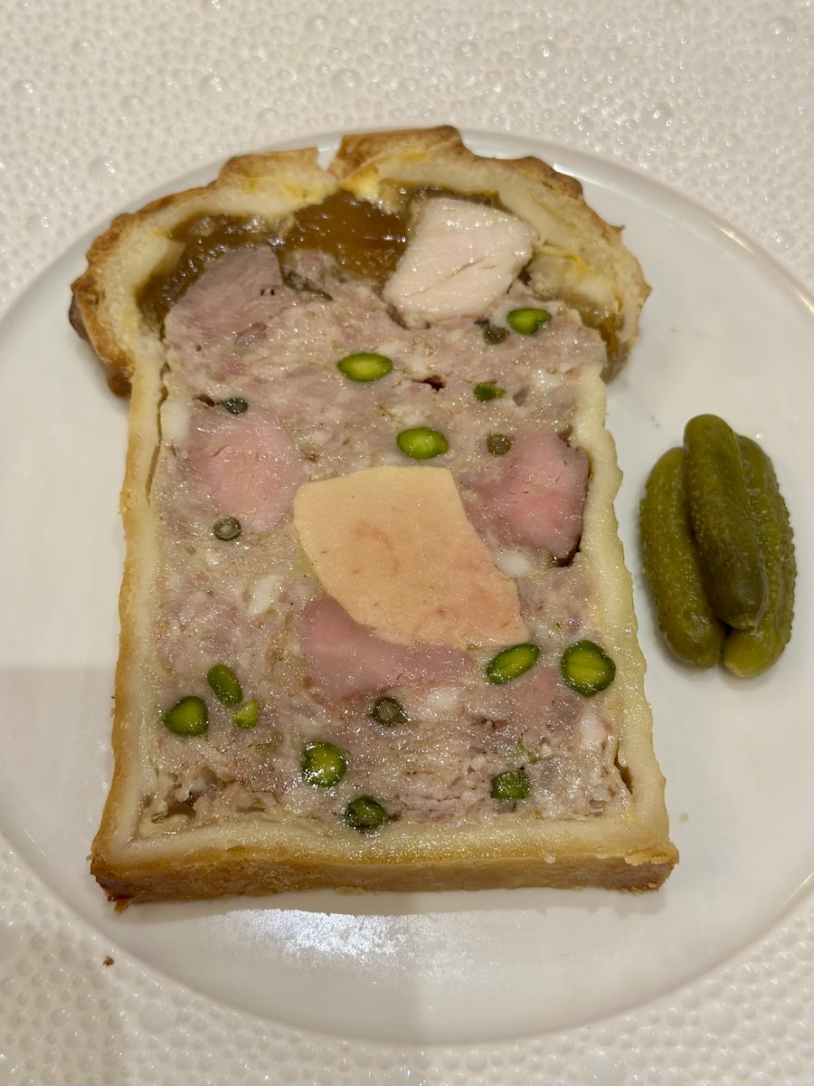 On the menu today - Le pâté en croûte - when it's this good it has to be shared !