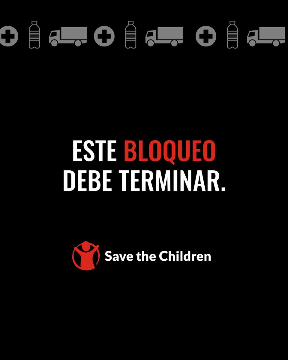 Más de 100 días sin combustible en Gaza.

Eso significa:
🚫 Sin hospitales
🚫 Sin agua
🚫 Sin comida caliente

La infancia está pagando el precio más alto.

Este bloqueo está poniendo sus vidas en peligro.

#EmergenciaGaza #SaveTheChildren ❤️
