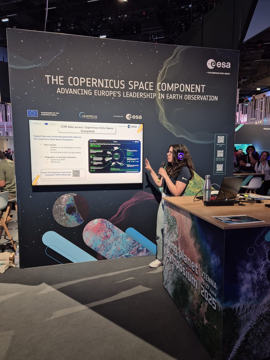 ejrquartz's tweet image. 📸EJR-Quartz at #LPS25!
Barbara Pinho & Mali Cecere took the stage at the @esa booth to spotlight our editorial work on @ESA_EarthOnline & @CopernicusEU CCM.
From Earth Explorer stories to eye-catching infographics—EO data made engaging! 🌍✨
#ESA #EarthExplorers