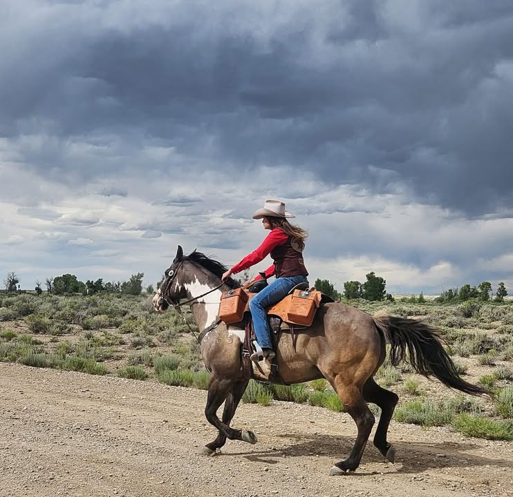 BLMWyoming's tweet image. ๐๐ฅ On June 17, BLM Wildland Firefighter Jennifer Fensel rode in the historic Pony Express through Sweetwater County! "I love my job and protecting the lands," she said. Applaud Jennifer for keeping the spirit of the West alive!