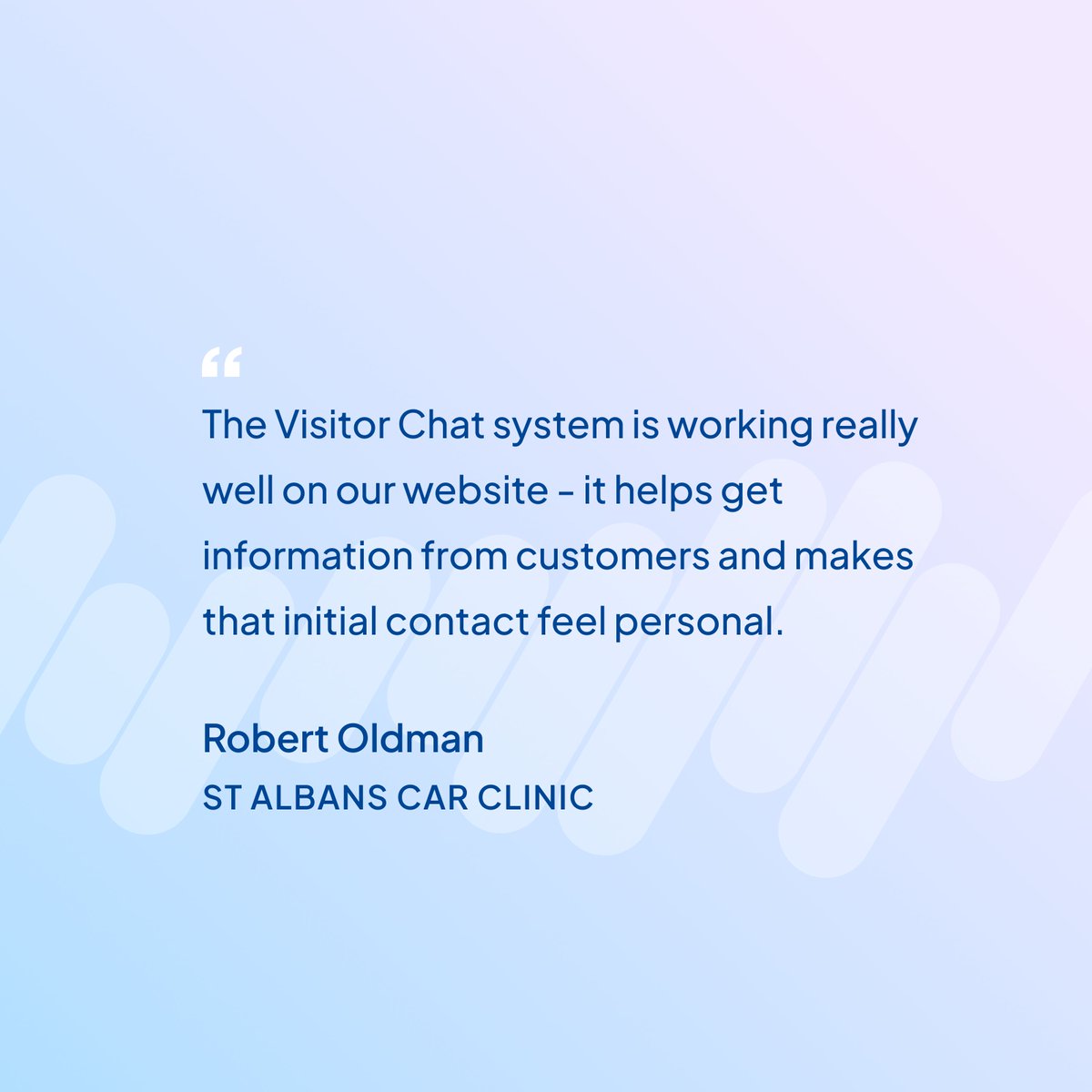 Visitor Chat is helping businesses create a more meaningful experience with customers, right from the first conversation! ⭐

Get in touch to add that personal touch to your customer interactions!

✉️ sales@visitor.chat
📞 023 8235 0130

#CustomerExperience #LiveChat