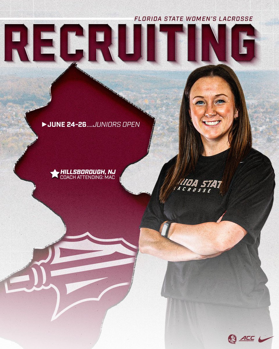 FSU_WLAX's tweet image. 𝑺𝒆𝒎𝒊𝒏𝒐𝒍𝒆 𝑹𝒆𝒄𝒓𝒖𝒊𝒕𝒊𝒏𝒈 🔥🍢
@CoachMac_FSU is in New Jersey for the Juniors Open this week‼️
#NolesLax | #BuildIt