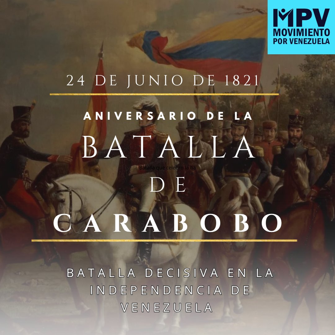 Hace 204 años en el campo de Carabobo, Venezuela logró la independencia del imperio español. Hoy, el pueblo venezolano lucha por un país respetuoso de los derechos humanos y donde la decisión de los ciudadanos expresada mediante el sufragio sea acatada por todos.