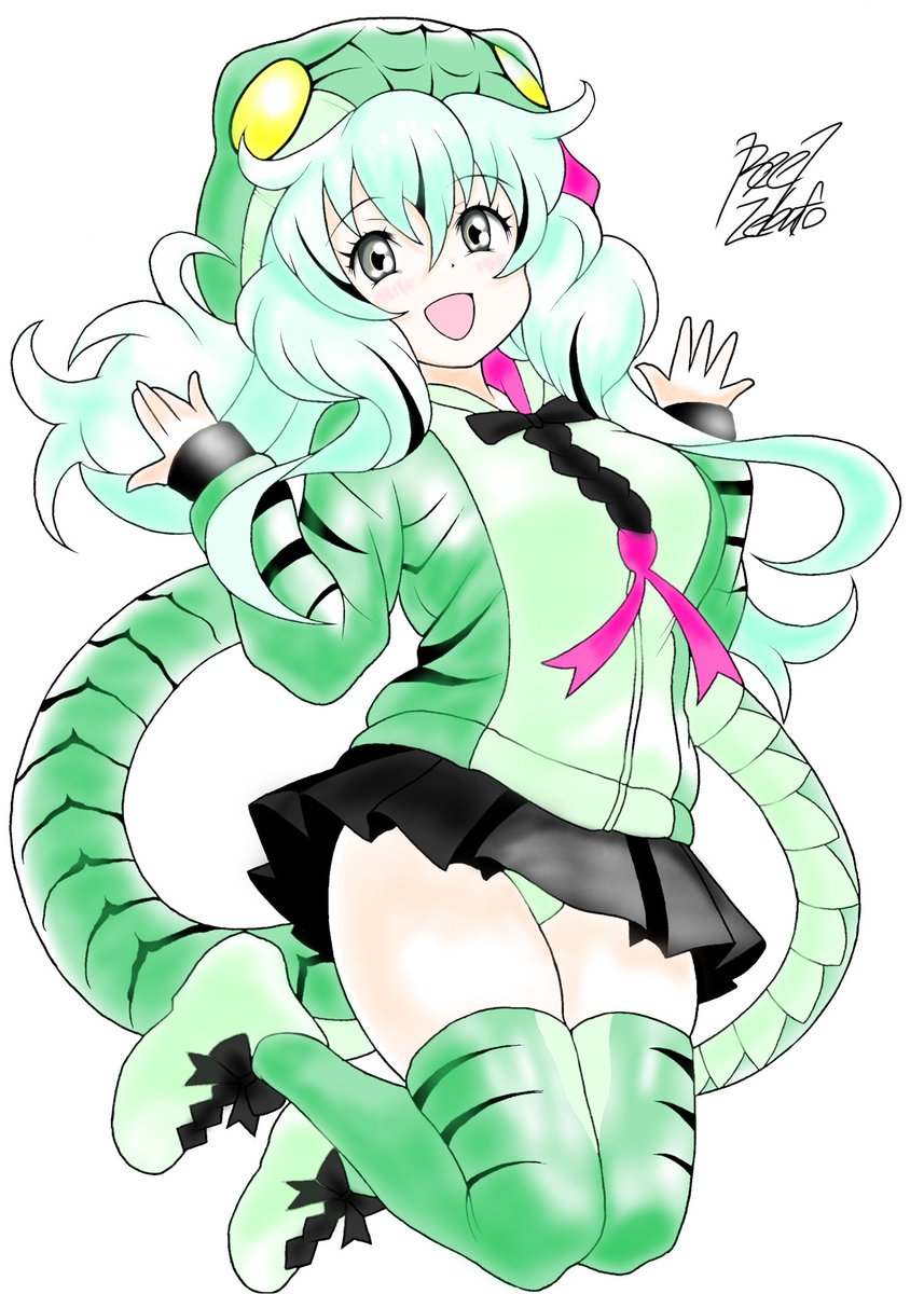 リデザブームスラング初描き🐍
なんだかんだで旧デザは今までで一番多く描いたフレンズだけに思い入れが強く、リデザ後もそこまで大きく変わらずに描いていける事に感謝🙏
つまりこれからもよろしくね！
＃けものフレンズ