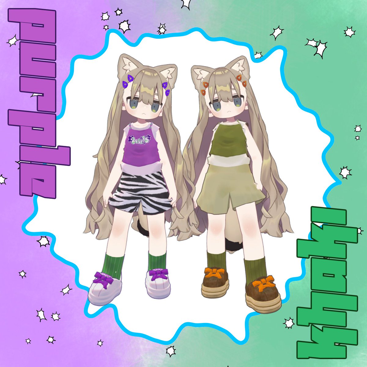 🎀 키프펠 전용 의상 출시 ♡
　처음 만든 의상 「LOVELY POP」 나왔어요!
💜🫒 2컬러 / Modular Avatar 대응 ✨
🎀 New Outfit for Kipfel
　▷ LOVELY POP – now on HATCH!
(첫 의상이라 더 애정 가득…🥹💖)
🛒 Hatch 👉[ hatchpla.net/contents/437】