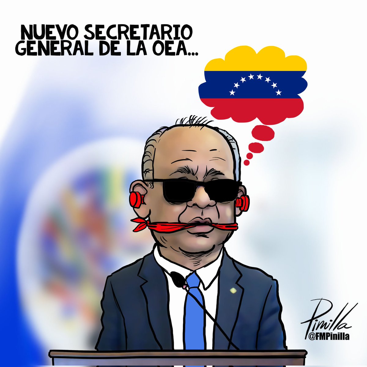 Nuevo secretario general de la #oea...
•
#Caricatura para @elnacionalweb 
•
#Caricatura #Cartoon #venezuela #venezolanos #caricaturadeldía