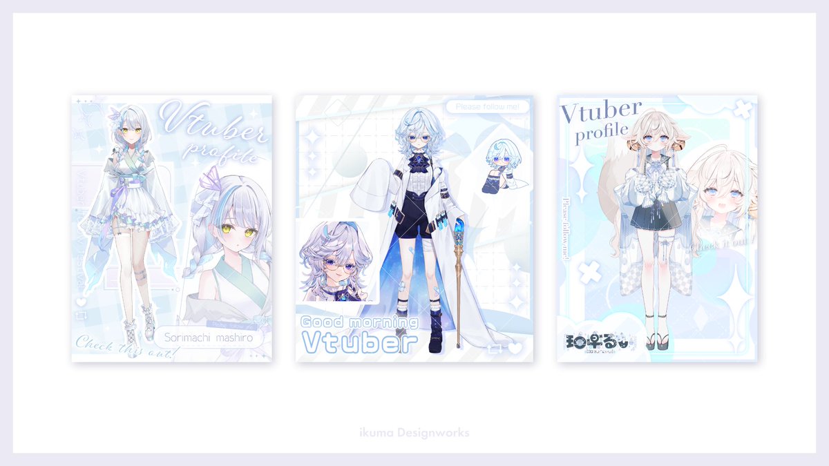 ikuma_design's tweet image. 🎨BOOTHのデザイン紹介🎨
新しい素材もちょっとずつ制作中～！！