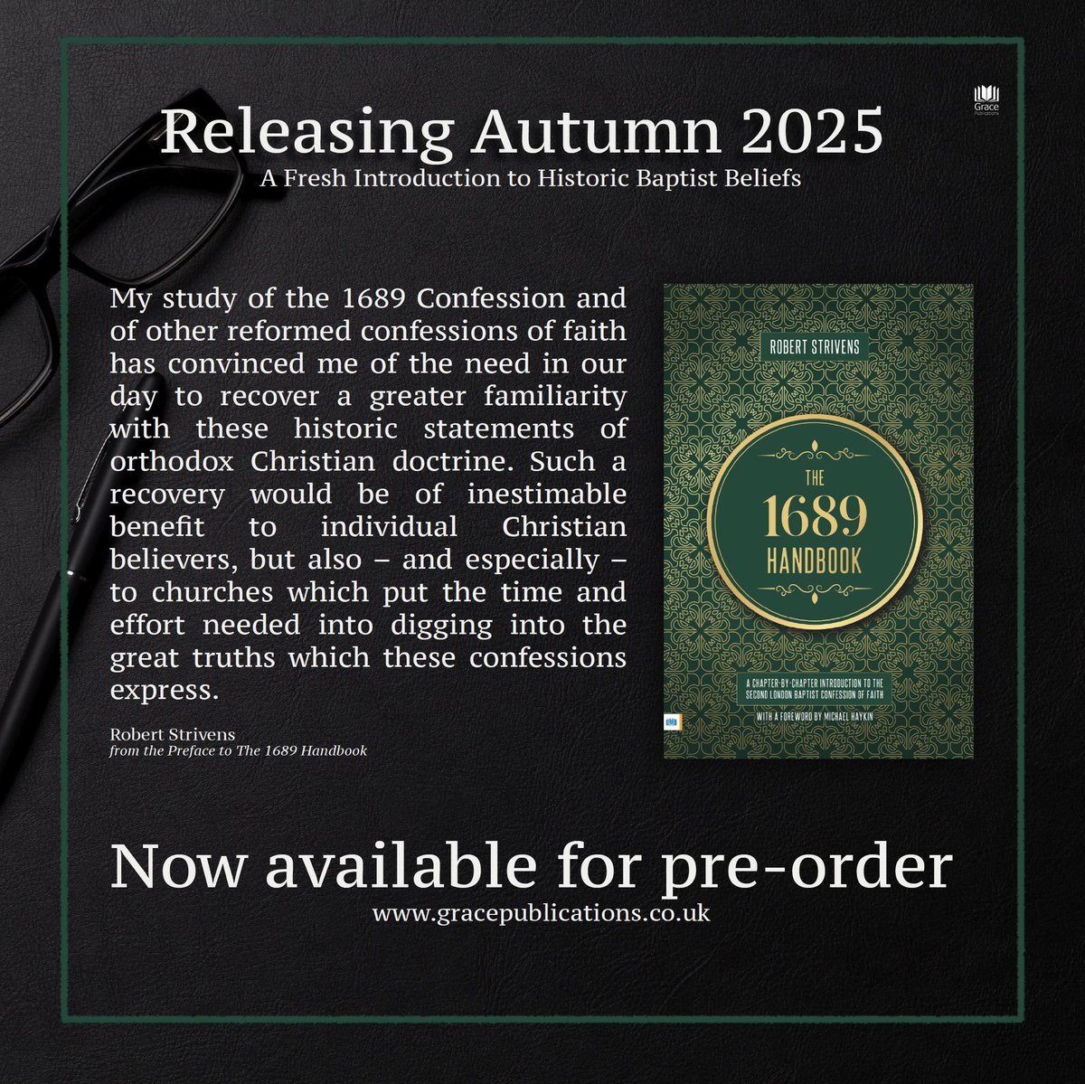 Grace Publications Trust (@gracepubbooks) on Twitter photo This forthcoming title from <a href="/robertstrivens/">Robert Strivens</a> will be of tremendous benefit to individual Christians and local churches as they seek to grow in their understanding and application of the gospel.
Pre-order pricing is in place right now, and customers purchasing physical copies of This forthcoming title from <a href="/robertstrivens/">Robert Strivens</a> will be of tremendous benefit to individual Christians and local churches as they seek to grow in their understanding and application of the gospel.
Pre-order pricing is in place right now, and customers purchasing physical copies of