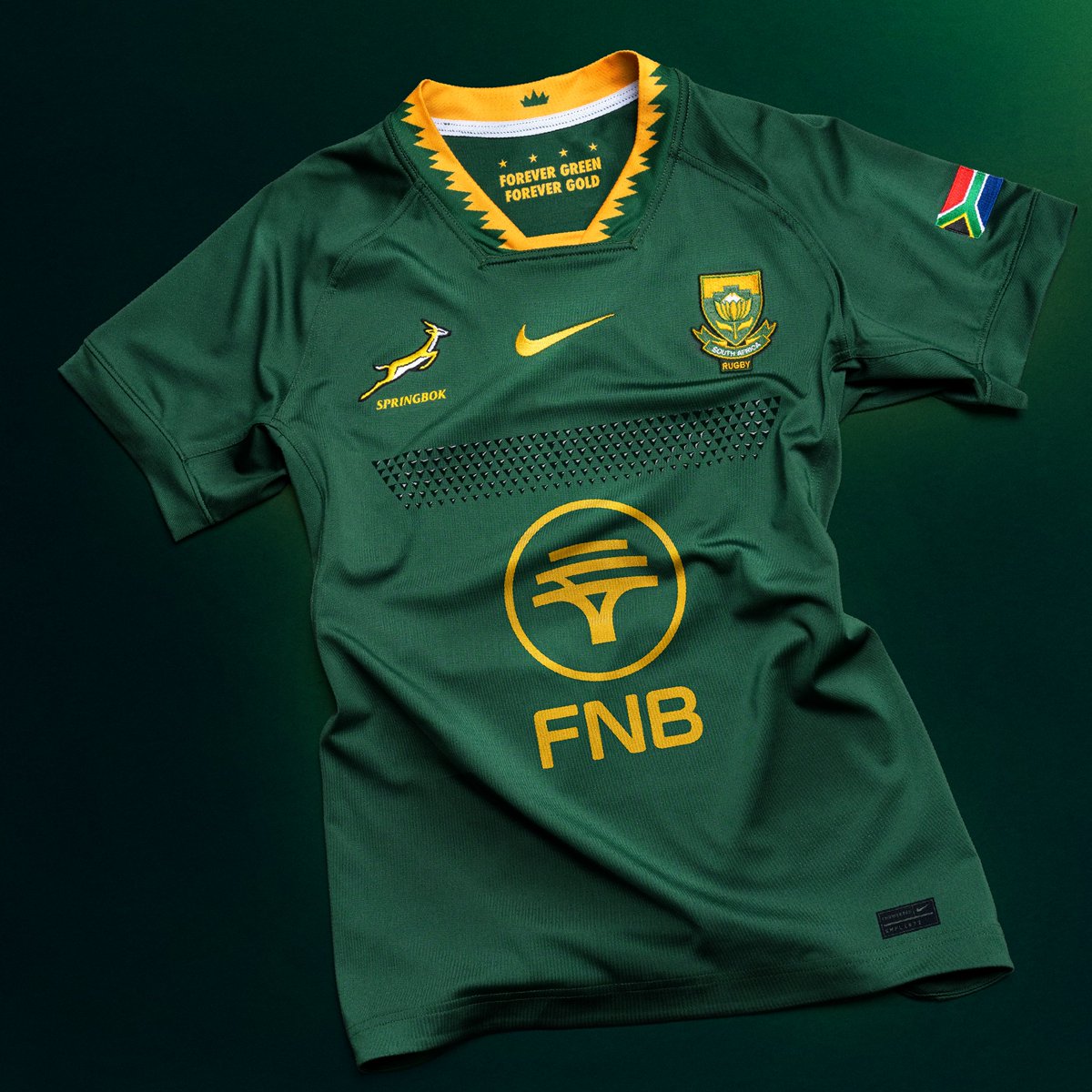SSRugby's tweet photo. The Springboks have unveiled the new playing kit for the 2025 season 🇿🇦👏 https://t.co/q8AOAJnSqp