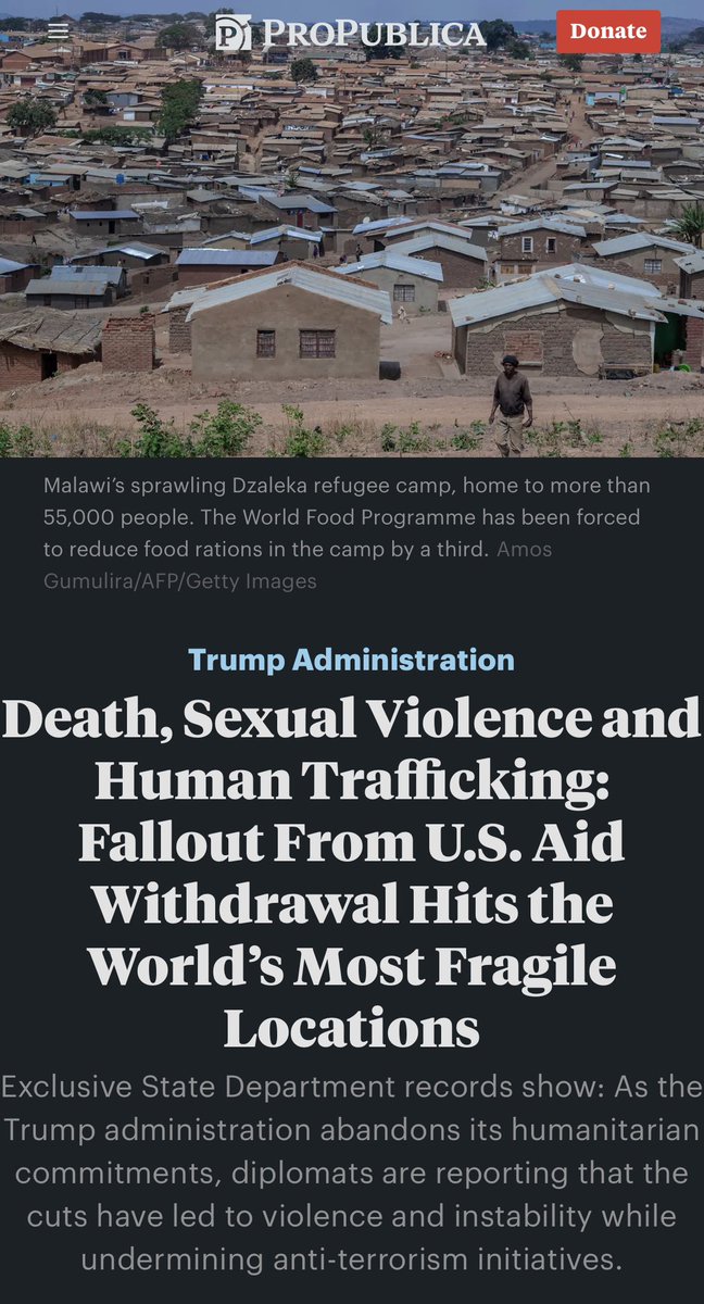 We are abandoning the most vulnerable people in the world, killing many of them, for no reason at all. The United States is causing a humanitarian catastrophe just because we can