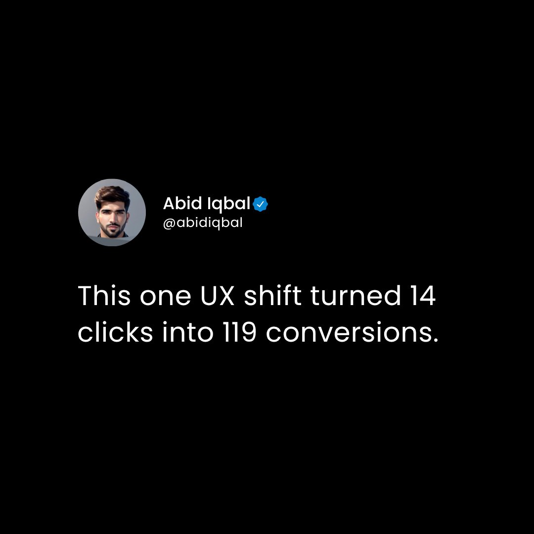 uiuxabid's tweet image. Crypto dashboard. Beautiful UI.
But users dropped off on step 2.
We added:
→ Real-time guidance
→ Reduced the flow from 6 to 3 steps
→ Added a contextual nudge at step 1
Clicks didn’t change.
Conversions exploded.
Design is not what it looks like.
It’s what it makes…