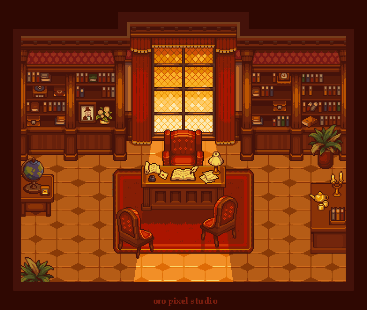 Mayor office 

Made this piece a couple years ago, inspired by one of my most favourite artists - <a href="/arthur_vista/">Arthur Vista</a> ♥

#pixelart