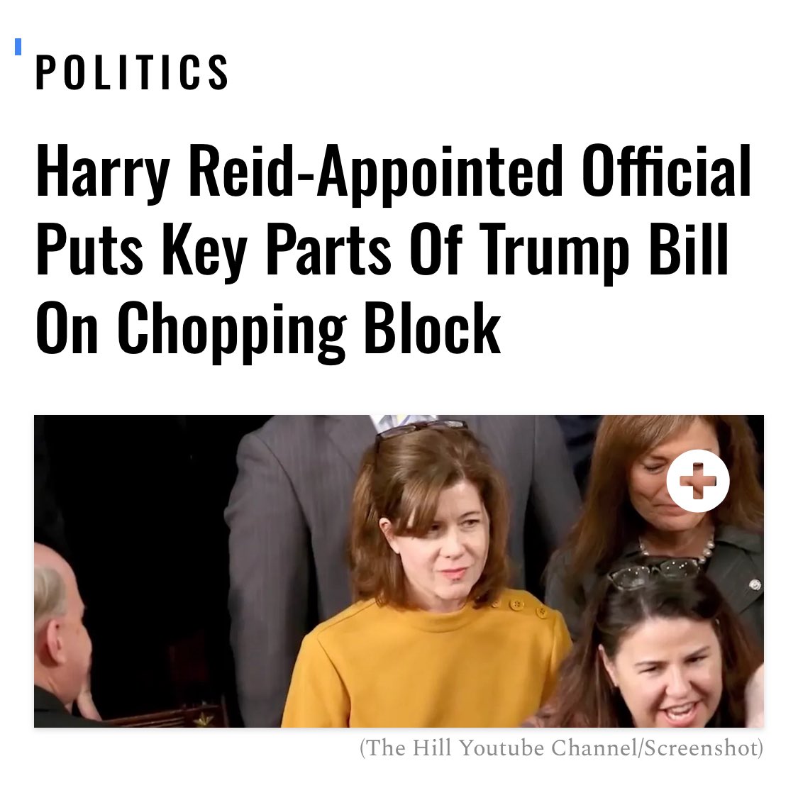 The Deep State has its grip on the U.S. Senate with Harry Reid appointed parliamentarian Elizabeth MacDonough. This unelected bureaucrat is killing vast swaths of President Trump‘s Big Beautiful Bill.   Sen. Thune… tell her NO. She can be overruled!